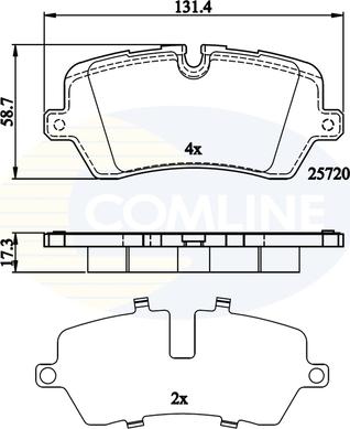 Comline CBP02256 - Гальмівні колодки, дискові гальма avtolavka.club