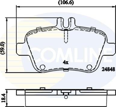 Comline CBP02209 - Гальмівні колодки, дискові гальма avtolavka.club