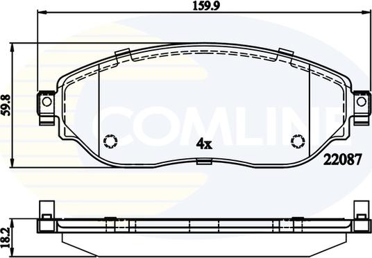 Comline CBP02285 - Гальмівні колодки, дискові гальма avtolavka.club