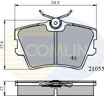 Comline CBP0272 - Гальмівні колодки, дискові гальма avtolavka.club