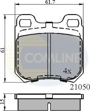 Comline CBP0741 - Гальмівні колодки, дискові гальма avtolavka.club