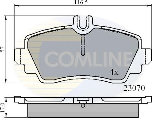 Comline CBP0748 - Гальмівні колодки, дискові гальма avtolavka.club