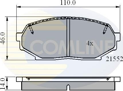 Comline CBP0754 - Гальмівні колодки, дискові гальма avtolavka.club