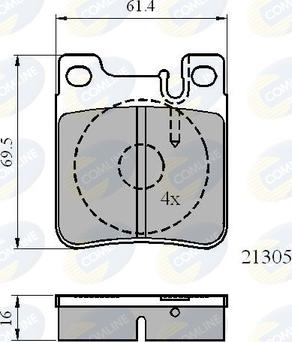 Comline CBP0702 - Гальмівні колодки, дискові гальма avtolavka.club