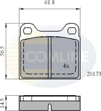 Comline CBP0731 - Гальмівні колодки, дискові гальма avtolavka.club