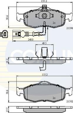 Comline CBP1514 - Гальмівні колодки, дискові гальма avtolavka.club