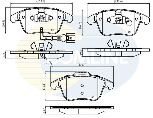 Comline CBP16022 - Гальмівні колодки, дискові гальма avtolavka.club