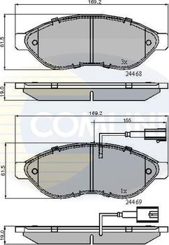 Comline CBP11589 - Гальмівні колодки, дискові гальма avtolavka.club