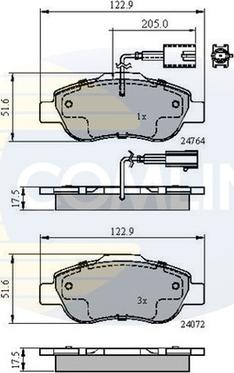 Comline CBP11600 - Гальмівні колодки, дискові гальма avtolavka.club