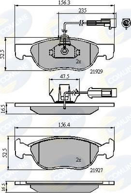 Comline CBP11016 - Гальмівні колодки, дискові гальма avtolavka.club