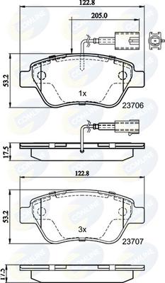 Comline CBP11037 - Гальмівні колодки, дискові гальма avtolavka.club