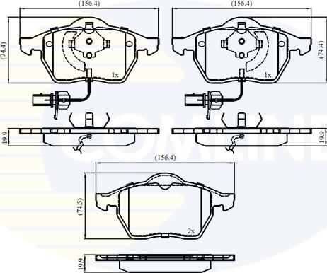 Comline CBP11025 - Гальмівні колодки, дискові гальма avtolavka.club