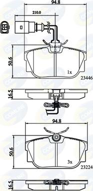 Comline CBP11151 - Гальмівні колодки, дискові гальма avtolavka.club