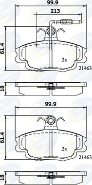 Comline CBP1133 - Гальмівні колодки, дискові гальма avtolavka.club