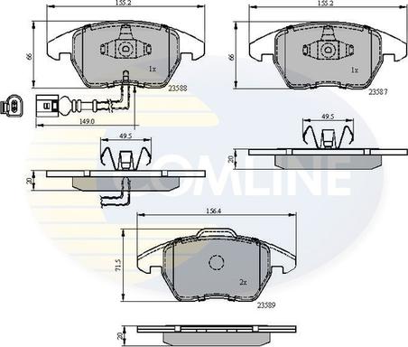 Comline CBP11224 - Гальмівні колодки, дискові гальма avtolavka.club