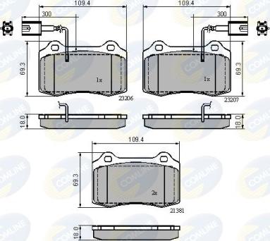 Comline CBP11758 - Гальмівні колодки, дискові гальма avtolavka.club