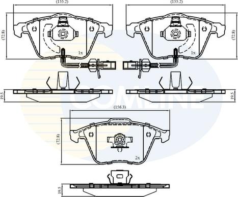 Comline CBP11753 - Гальмівні колодки, дискові гальма avtolavka.club