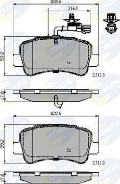 Comline CBP12105 - Гальмівні колодки, дискові гальма avtolavka.club