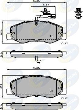 Comline CBP12108 - Гальмівні колодки, дискові гальма avtolavka.club