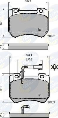 Comline CBP12102 - Гальмівні колодки, дискові гальма avtolavka.club