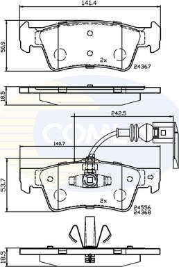 Comline CBP12244 - Гальмівні колодки, дискові гальма avtolavka.club