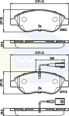 Comline CBP12213 - Гальмівні колодки, дискові гальма avtolavka.club