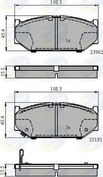 Comline CBP3998 - Гальмівні колодки, дискові гальма avtolavka.club