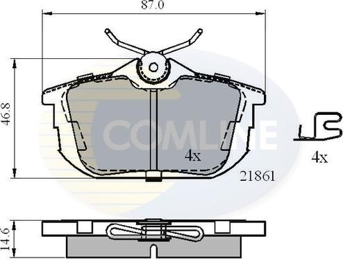 Comline CBP3945 - Гальмівні колодки, дискові гальма avtolavka.club