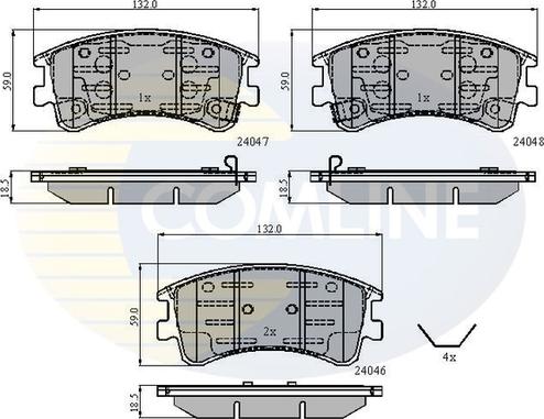 Comline CBP3950 - Гальмівні колодки, дискові гальма avtolavka.club