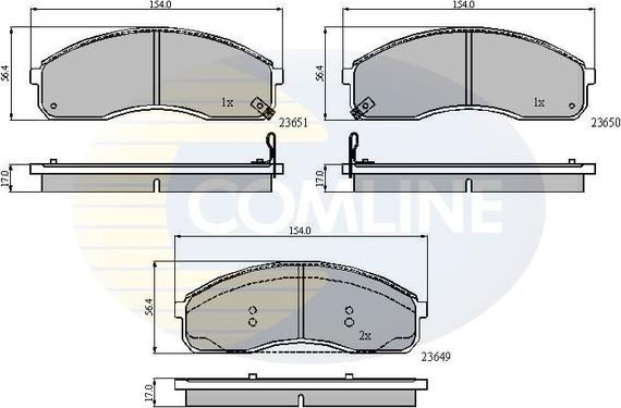 Comline CBP3968 - Гальмівні колодки, дискові гальма avtolavka.club