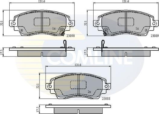 Comline CBP3908 - Гальмівні колодки, дискові гальма avtolavka.club