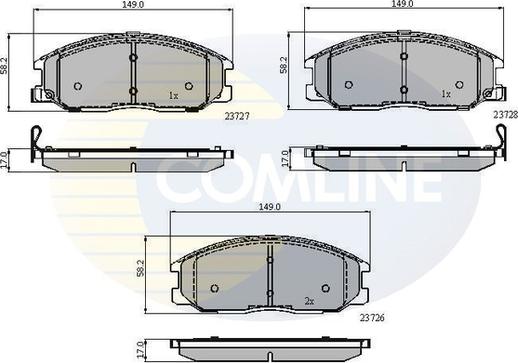 Comline CBP3902 - Гальмівні колодки, дискові гальма avtolavka.club