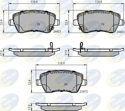 Comline CBP3984 - Гальмівні колодки, дискові гальма avtolavka.club