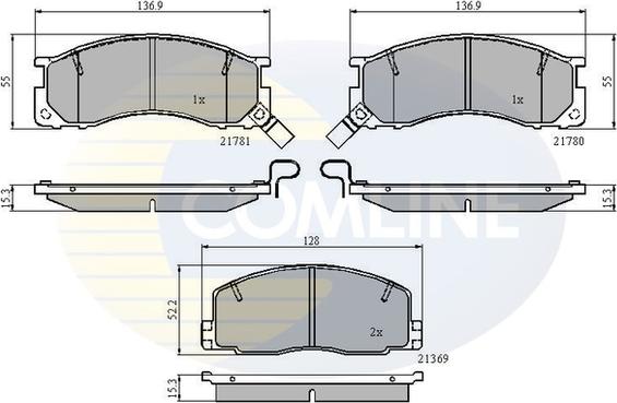 Comline CBP3441 - Гальмівні колодки, дискові гальма avtolavka.club