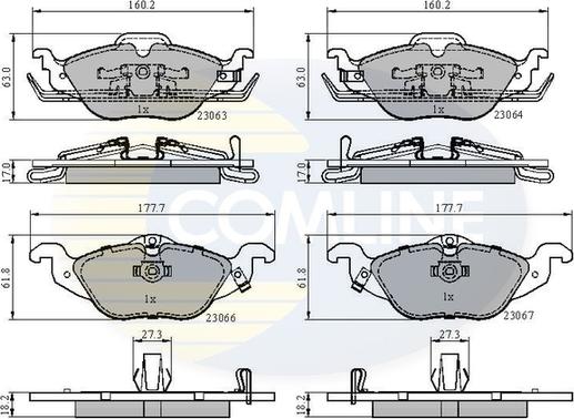 Comline CBP3584 - Гальмівні колодки, дискові гальма avtolavka.club