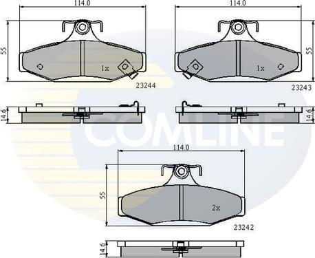 Comline CBP3586 - Гальмівні колодки, дискові гальма avtolavka.club