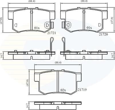 Comline CBP36049 - Гальмівні колодки, дискові гальма avtolavka.club