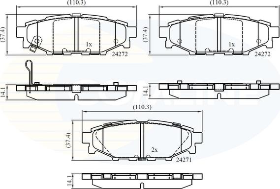 Comline CBP36052 - Гальмівні колодки, дискові гальма avtolavka.club