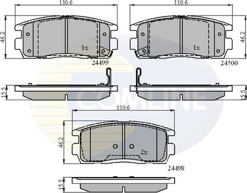 Comline CBP31580 - Гальмівні колодки, дискові гальма avtolavka.club