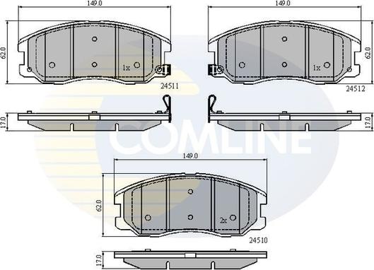 Comline CBP31582 - Гальмівні колодки, дискові гальма avtolavka.club