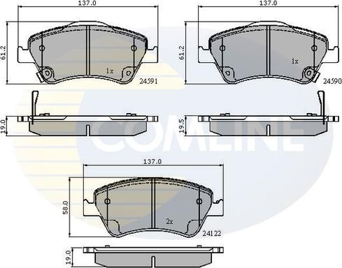 Comline CBP31576 - Гальмівні колодки, дискові гальма avtolavka.club