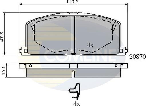 Comline CBP3163 - Гальмівні колодки, дискові гальма avtolavka.club