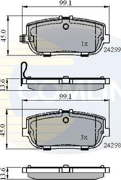 Comline CBP31627 - Гальмівні колодки, дискові гальма avtolavka.club