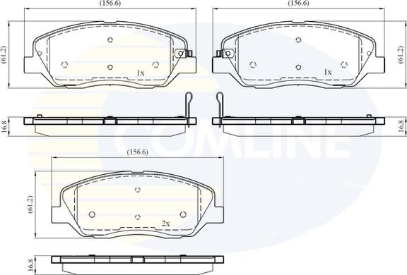 Comline CBP31676 - Гальмівні колодки, дискові гальма avtolavka.club