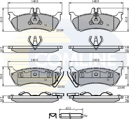 Comline CBP31148 - Гальмівні колодки, дискові гальма avtolavka.club