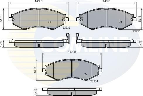 Comline CBP31189 - Гальмівні колодки, дискові гальма avtolavka.club