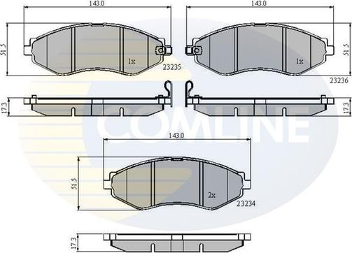 Comline CBP31188 - Гальмівні колодки, дискові гальма avtolavka.club