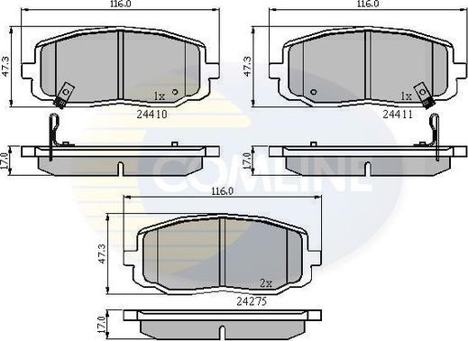 Comline CBP31319 - Гальмівні колодки, дискові гальма avtolavka.club