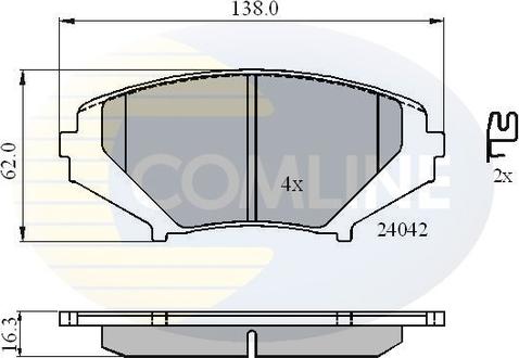 Comline CBP31246 - Гальмівні колодки, дискові гальма avtolavka.club