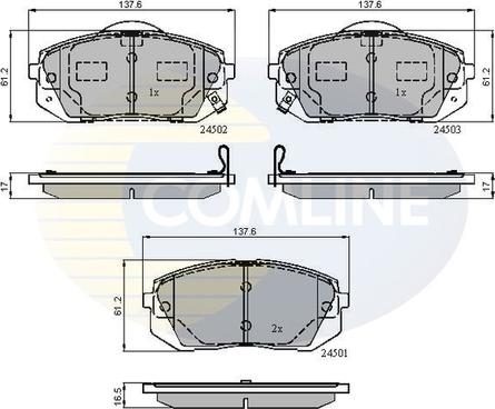 Comline CBP31768 - Гальмівні колодки, дискові гальма avtolavka.club